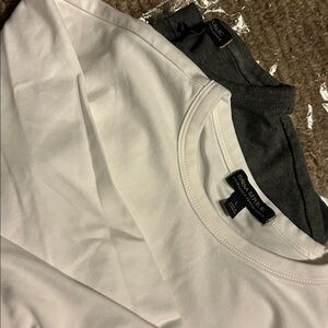 Banana Republic 2 luxury touch perf Long Sleeve Tee, 1 white 1 gray! Soft